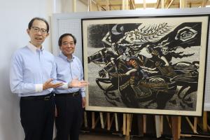 知事と町長