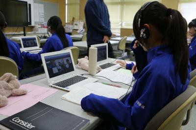 尚英中学校英語交流授業1