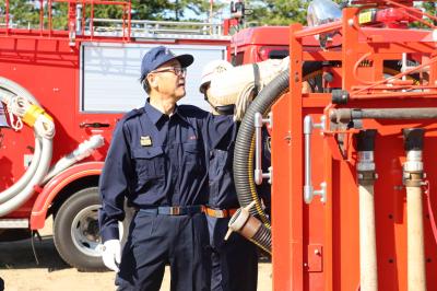 機械器具点検の様子