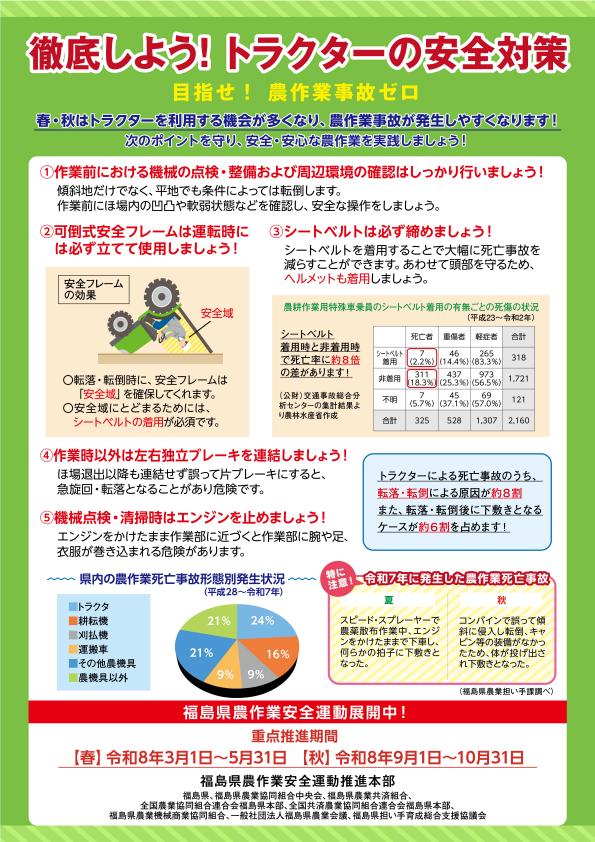 農作業中の事故防止